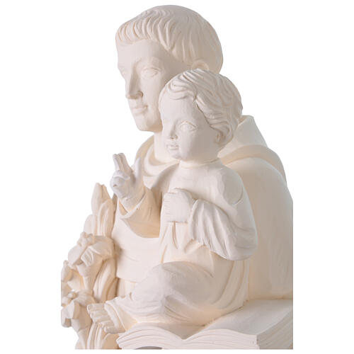 Saint Antoine Val Gardena fibre de verre blanche 60 cm pour extérieur 4