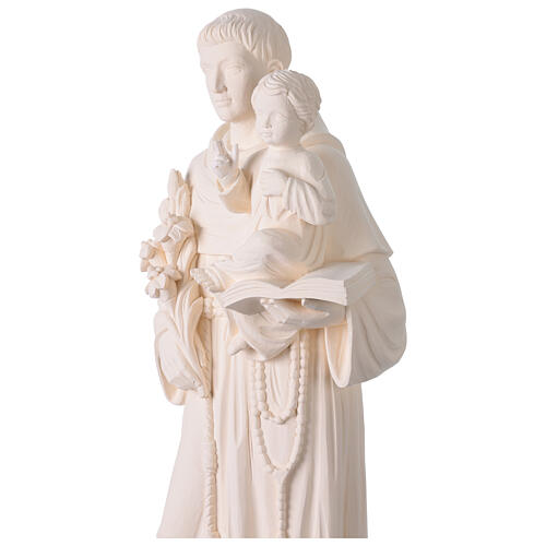 Sant'Antonio per esterno Val Gardena fibra di vetro bianca 60 cm 8