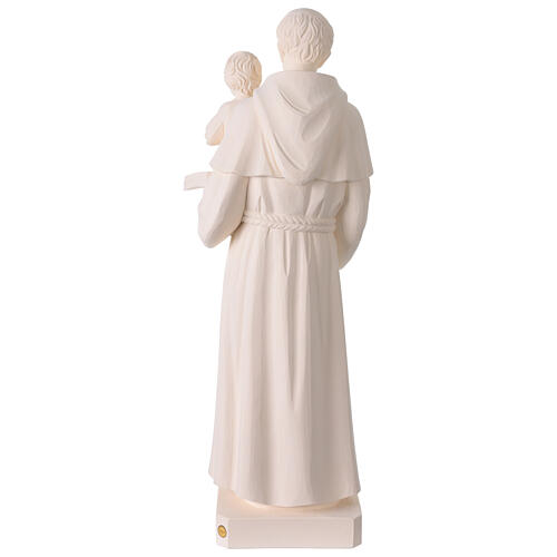 Sant'Antonio per esterno Val Gardena fibra di vetro bianca 60 cm 11