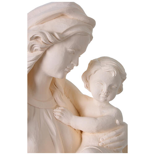Herzmadonna für den Außenbereich – 60 cm weiße Fiberglas-Statue, Grödnertal 2
