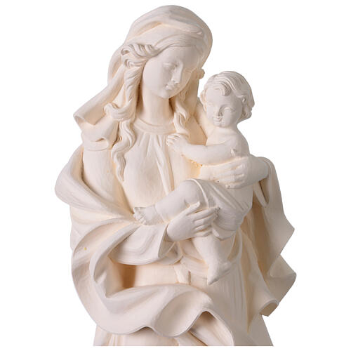 Herzmadonna für den Außenbereich – 60 cm weiße Fiberglas-Statue, Grödnertal 3