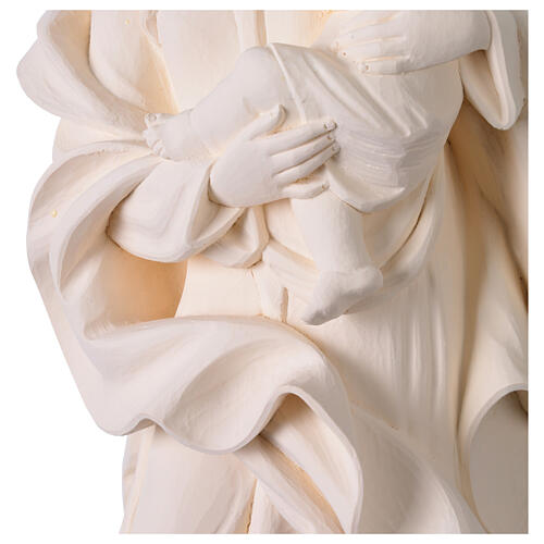 Herzmadonna für den Außenbereich – 60 cm weiße Fiberglas-Statue, Grödnertal 12