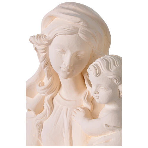 Madonna of the Heart for outdoor use, white fibreglass, Val Gardena, 24 in 9