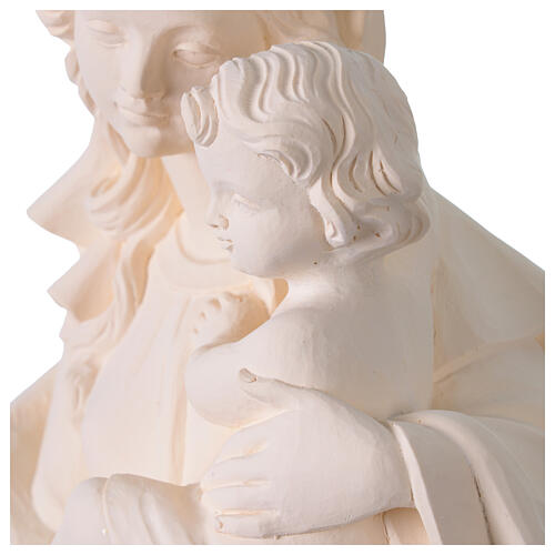 Notre-Dame du Cœur pour extérieur en fibre de verre blanc Val Gardena 60 cm 10