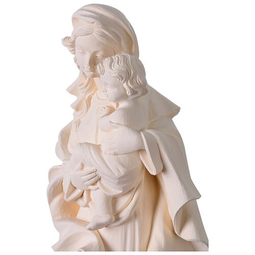 Madonna of the Heart for outdoor white fiberglass Val Gardena, 60 cm 7