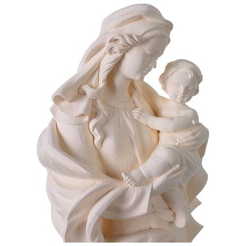 Madonna of the Heart for outdoor white fiberglass Val Gardena, 60 cm 11