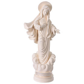 Madonna Medjugorje per esterno vetroresina bianco Val Gardena 60 cm