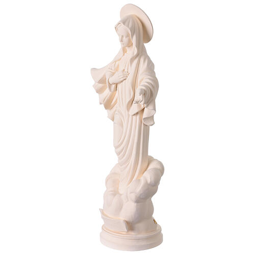 Madonna Medjugorje per esterno vetroresina bianco Val Gardena 60 cm 4