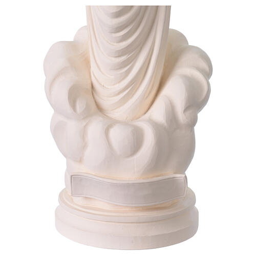 Nossa Senhora de Medjugorje para exterior em fibra de vidro branca Val Gardena 60 cm 9