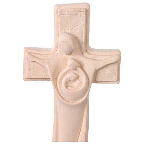 Crocefisso legno naturale Sacra Famiglia 2