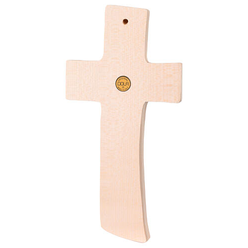 Crocefisso legno naturale Sacra Famiglia 5