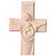 Crocefisso legno naturale Sacra Famiglia s2