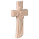 Crocefisso legno naturale Sacra Famiglia s4
