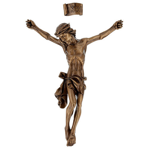 Corpo di Cristo bronzato per esterno Val Gardena fibra di vetro 1