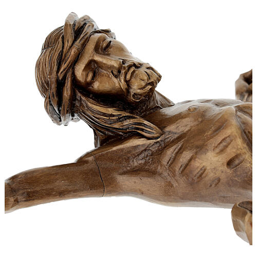 Bronzed Body of Christ for outdoors Val Gardena fiberglass 2