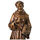 Heiliger Franziskus für den Außenbereich – bronzierte Fiberglas-Statue, Grödnertal s2