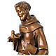 Heiliger Franziskus für den Außenbereich – bronzierte Fiberglas-Statue, Grödnertal s4