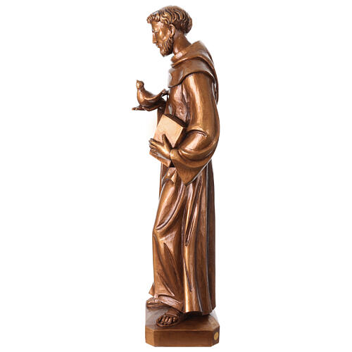 San Francesco bronzata per esterno Val Gardena fibra di vetro 7