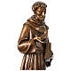 St Francis statue for outdoors bronzed Val Gardena fiberglass s6