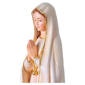 Virgen de Fátima para exterior colorida Val Gardena fibra de vidrio