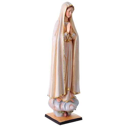 Virgen de Fátima para exterior colorida Val Gardena fibra de vidrio 5