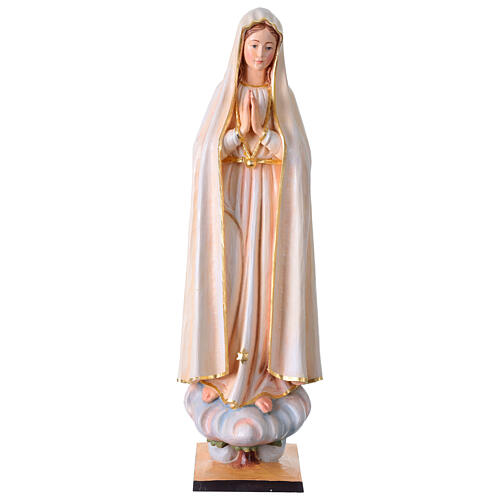 Madonna di Fatima per esterno colorata Val Gardena fibra di vetro 1