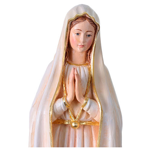 Madonna di Fatima per esterno colorata Val Gardena fibra di vetro 4