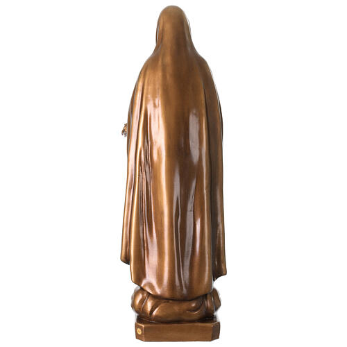 Virgen de Fátima bronceada para exterior Val Gardena fibra de vidrio 7