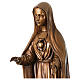 Virgen de Fátima bronceada para exterior Val Gardena fibra de vidrio s2