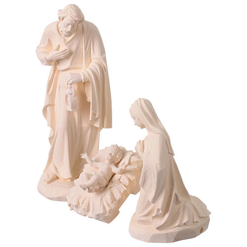 Sacra Famiglia Val Gardena fibra di vetro bianca esterno 60 cm 5