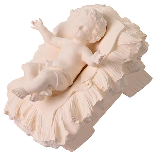 Sacra Famiglia Val Gardena fibra di vetro bianca esterno 60 cm 6