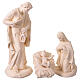 Sacra Famiglia Val Gardena fibra di vetro bianca esterno 60 cm s1