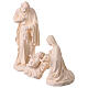 Sacra Famiglia Val Gardena fibra di vetro bianca esterno 60 cm s5