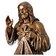 Merciful Jesus statue for outdoors bronzed Val Gardena fiberglass s4