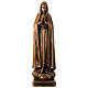 Madonna di Fatima per esterno bronzata Val Gardena fibra di vetro 100 cm s1