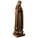 Madonna di Fatima per esterno bronzata Val Gardena fibra di vetro 100 cm s5