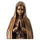 Madonna di Fatima per esterno bronzata Val Gardena fibra di vetro 100 cm s6