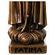 Madonna di Fatima per esterno bronzata Val Gardena fibra di vetro 100 cm s8