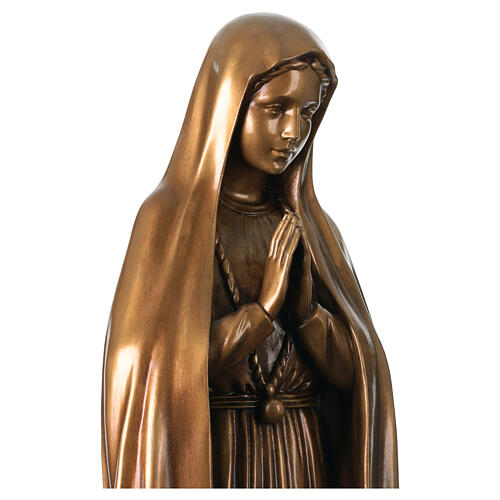Our Lady of Fatima statue for outdoors bronze Val Gardena fiberglass, 100 cm 4