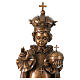 Niño de Praga para exterior bronceado Val Gardena fibra de vidrio 60 cm s2