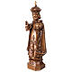 Niño de Praga para exterior bronceado Val Gardena fibra de vidrio 60 cm s3