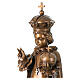 Niño de Praga para exterior bronceado Val Gardena fibra de vidrio 60 cm s4