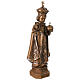 Niño de Praga para exterior bronceado Val Gardena fibra de vidrio 60 cm s5