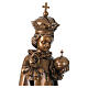 Niño de Praga para exterior bronceado Val Gardena fibra de vidrio 60 cm s6