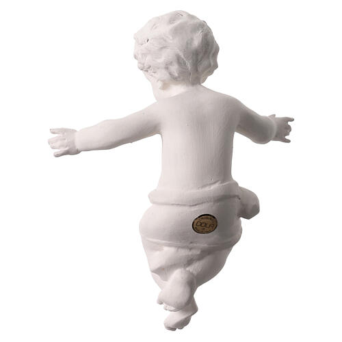 Niño Jesús para exterior Val Gardena fibra de vidrio blanca 20 cm 4