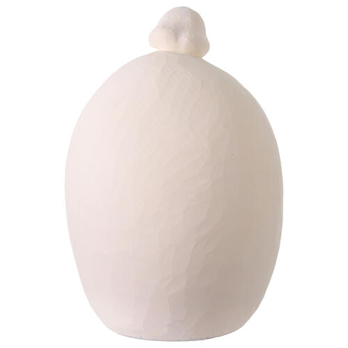 Heilige Familie – 36 cm weiße Fiberglas-Statue für den Außenbereich, Grödnertal 6