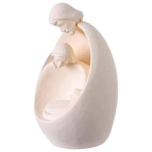 Santa Famiglia Val Gardena fibra di vetro bianco per esterno 36 cm 5