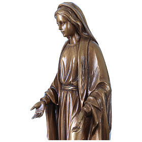 Madonna Maria Immacolata per esterno Val Gardena fibra di vetro bronzata 60 cm
