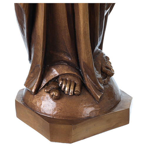 Madonna Maria Immacolata per esterno Val Gardena fibra di vetro bronzata 60 cm 8