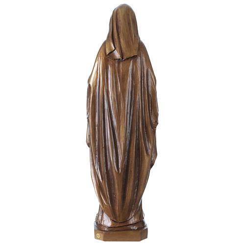 Madonna Maria Immacolata per esterno Val Gardena fibra di vetro bronzata 60 cm 9